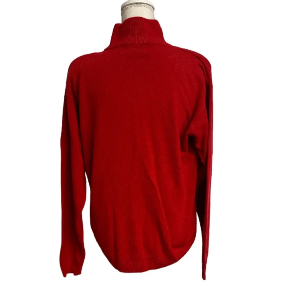Milano Ladies Red Long Sleeve Turtleneck Sweater Size Large EUC Vintage